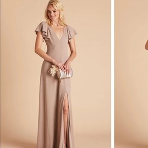 Birdy Grey Hannah Crepe Dress Taupe, size S.